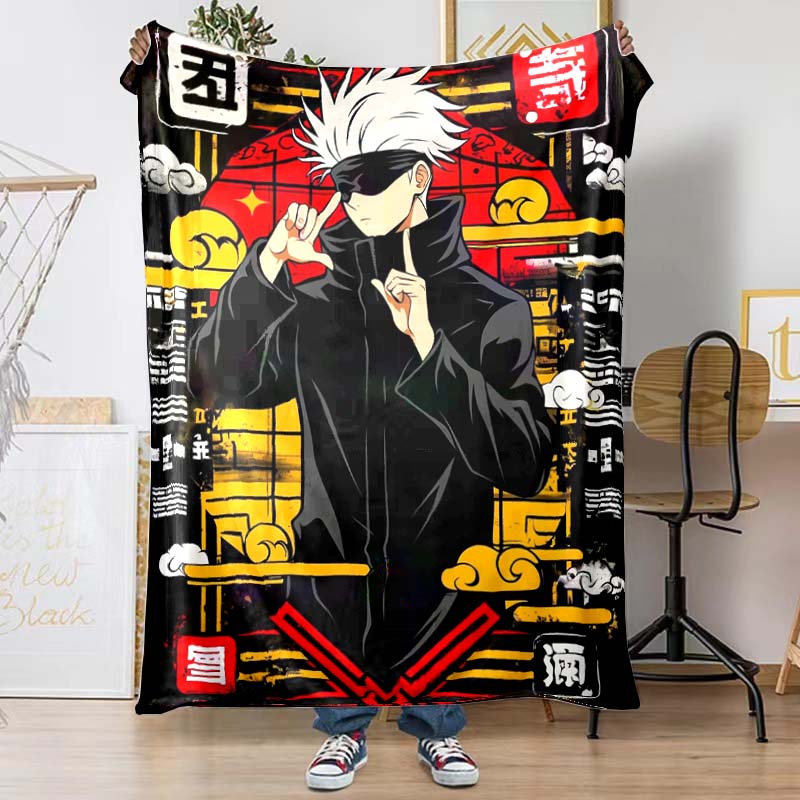 The Jujutsu Kaisen Patterned Blanket Is Perfect for Bedding or Any Other Occasion, Making It A Perfect Gift Choice.