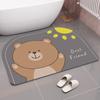 Коврик для унитаза с рисунком диатомовой грязи, впитывающий коврик для ног, быстросохнущий нескользящий коврик для ванной комнаты, коврик из диатомовой земли