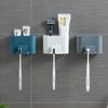 New Wall-Mounted Toothbrush Holder Bathroom Punch-Free Tooth Cup Rack Household Wall-Mounted Mouthwash Cup Holder Storage Box