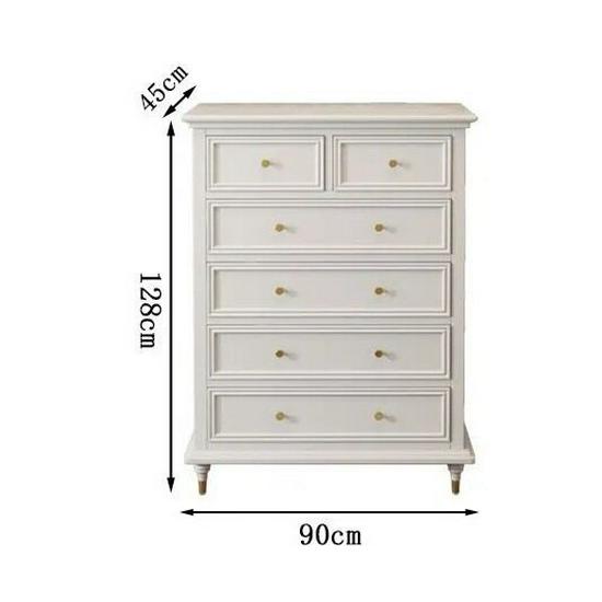 Solid Wood Retro Chest of Drawers: Bedroom & Living Room Storage Cabinet