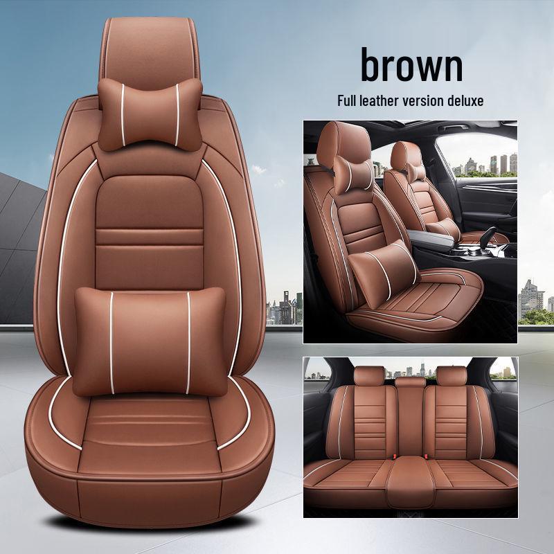 Volkswagen Lavida, Sagitar, Magotan, Passat, Bora, Lamando Seat Covers - Leather & Ice Silk, Full Coverage Cushion