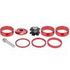 6Pcs Bike Headset Spacer Aluminium Alloy Bicycle Handlebar Stem Spacers for Mountain BikeRed