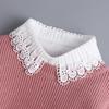 Hollow Lace Chiffon Doll Cotton Fake Collar Blouse Sweater Detachable Shirt Collar False Collar Lapel Women Top Collars Decor