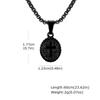 Stainless Steel Cross Necklace for Men Women, Trendy Oval Pendant Necklace, Religious Faith Prayer Jewelry Unisex