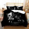 Mysterious Black Skeleton Digital Print Polyester Bedding Sets Child Kids Covers Boys Bed Linen Set for Teens Bed Sheet Set