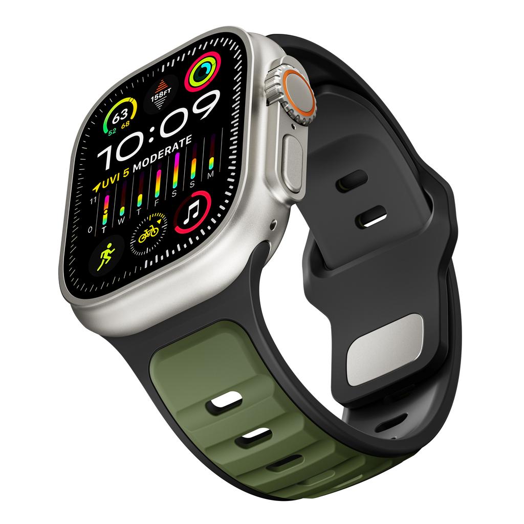 sport silicone Bands For Apple watch Ultra2 3 strap 49mm 46mm 45mm 44mm 42mm Bracelet correa IWatch Series 11 10 9 8 7 6 5 SE 3
