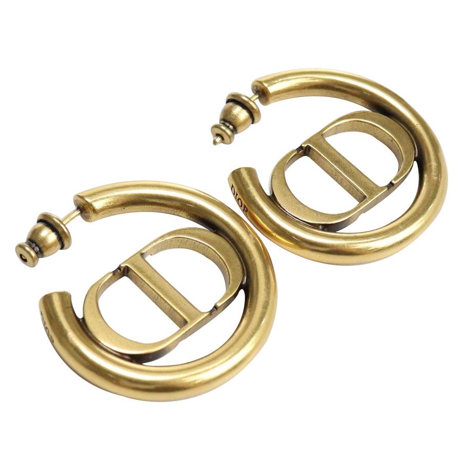 Dior 30 Montaigne Серьги-кольца Винтажное золото Женские серьги E1285MTGMT-D907