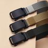 New Automatic Buckle Belt, Canvas Tactical Workwear Casual Outdoor Military Training Pants Belt For Men