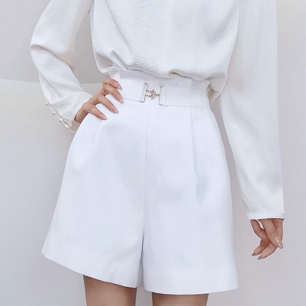 6105 High-Waisted Wide-Leg Spring/Summer Shorts - Elegant, Slimming, and Light Luxury