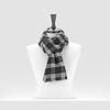 Мужской шарф-снуд Теплый клетчатый шарф 990VNM