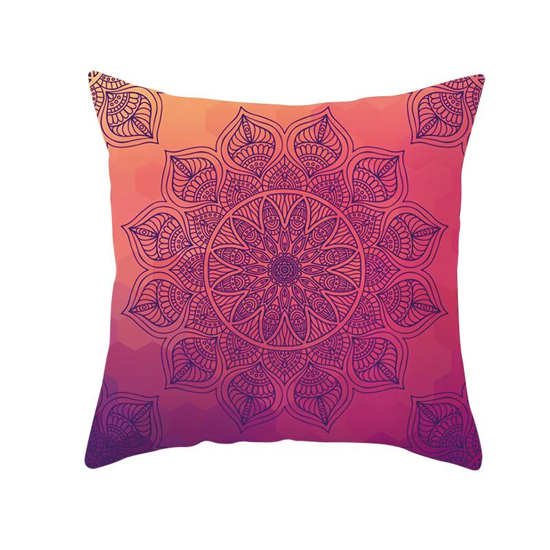 Moroccan Polyester Pillowcase 45x45cm Bohemian Hippie Sofa Cushion Cover Geometric Mancha Lo Print Home Decor Pillowcase