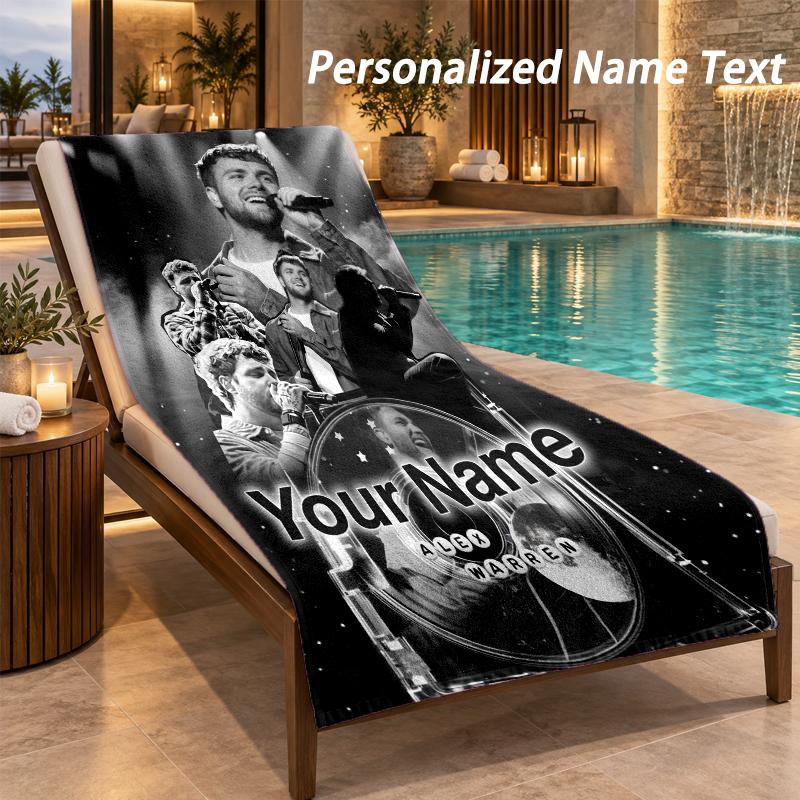 Alex Warren Custom Name Beach Towel Large Soft Towel for Indoor Bathroom Outdoor Beach