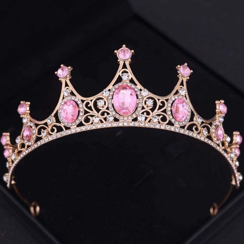Baroque Vintage Princess Queen Bridal Crown Headwear Crystal Tiara For Women Wedding Crown Hair Dress Accessories Jewelry Crown