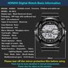 H-onhx Led Digital Watch A Variety Of Styles Of Cool Sports Electronic Watches With 4 Buttons Life Waterproof Watch