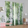 2pcs,2D Plane Printing Minimalist Curtains Birch Haven Versatile Polyester (without Rod) Home Decor Ldeal for Bedroom Living