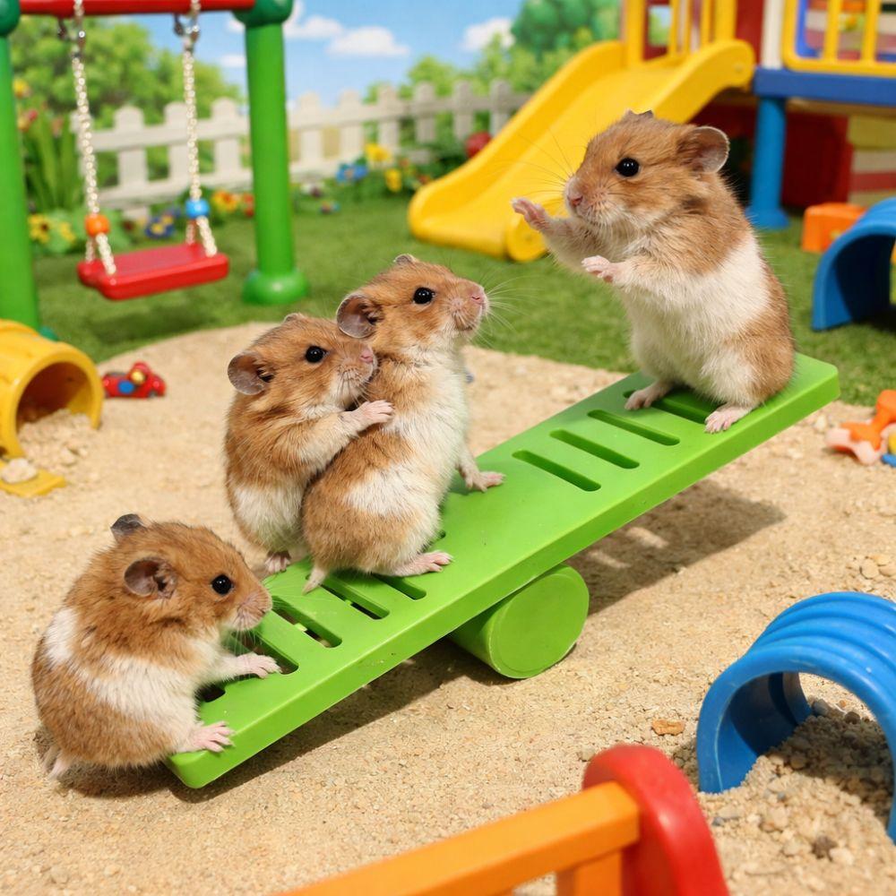 Pet Exercise Plastic Hamster Seesaw Colorful Creative Small Animal Puzzle Pet Cage Pet Sport Exercise