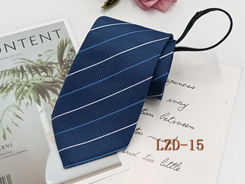 Мужской галстук на молнии с легкой затяжкой, без узла, полосатый, черный, 8 см