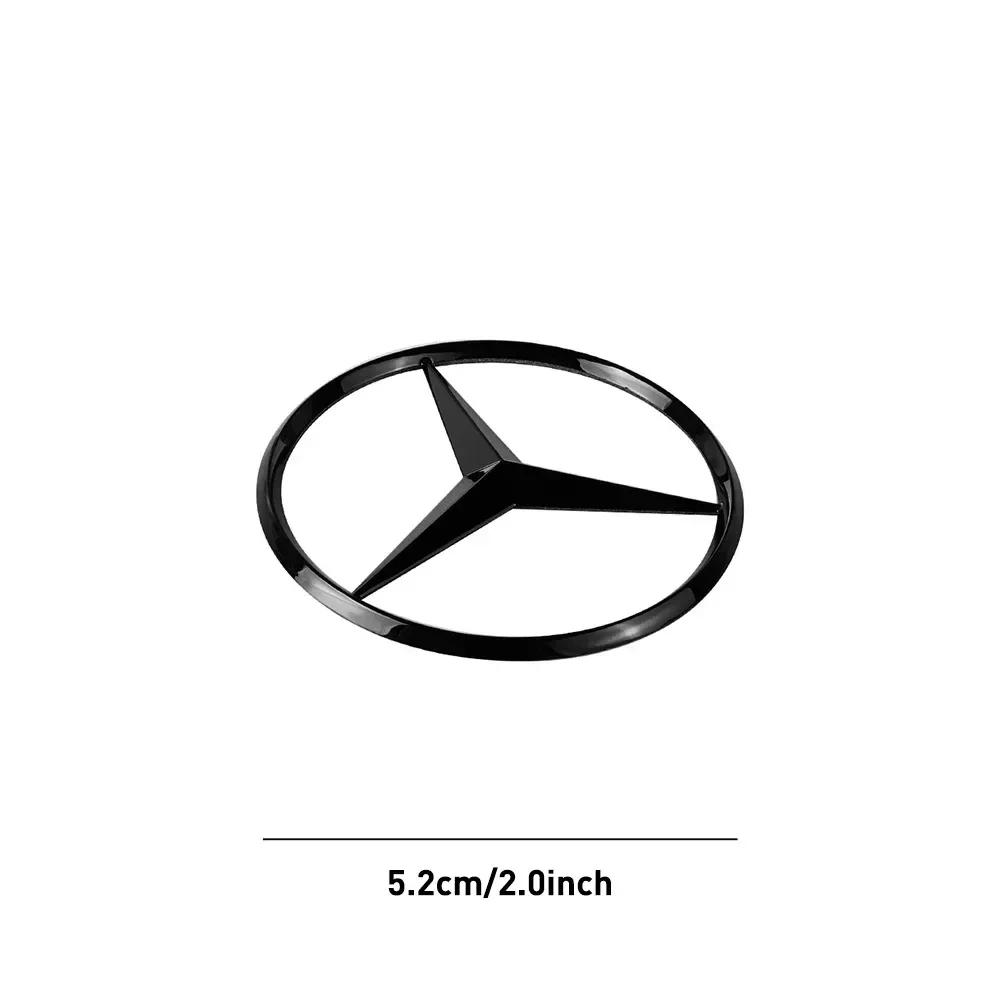 52/58mm STAR Stickers Car Steering Wheel Center Emblem For Mercedes Benz AMG W124 W202 W203 W210 W212 W220 Decal Car Accessories ZSY5