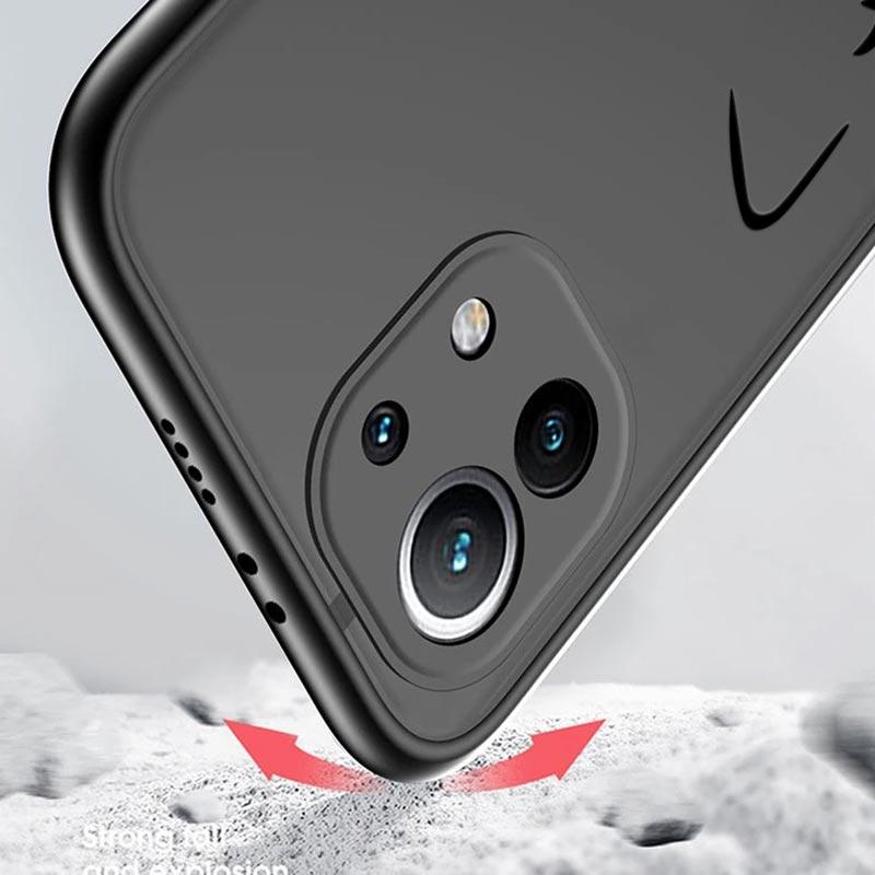 Черный Case с рисунком кошек для Xiaomi Mi 11 Lite 5G NE 12 12T Pro 11T 9 10 Чехол POCO X3 NFC F3 M3 M4 X4 Pro Матовый Funda Смешной кот
