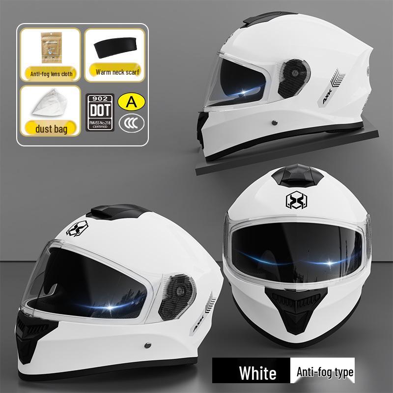 National Standard Certified Full Face Motorcycle Helmet - Four Seasons Universal, Warm, Anti-Fog