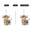 2D Catcher Colorful Cow Pendant Colorful Calf Window Decoration Ornaments Suitable For Garden Window Tree