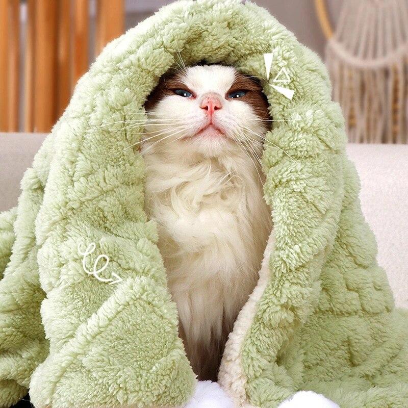 Утолщенное одеяло для домашних животных, зимний теплый спальный коврик для домашних животных для собак, кошек, пушистый мягкий диван для кошек, подушка для дивана, коврик для щенка и котенка, товары для домашних животных