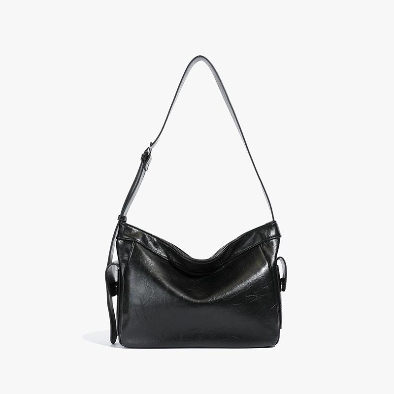 Корейская версия нишевый дизайн большая вместимость простая сумка-ведро женская 2025 осень и зима новая модная универсальная маленькая сумка-тоут