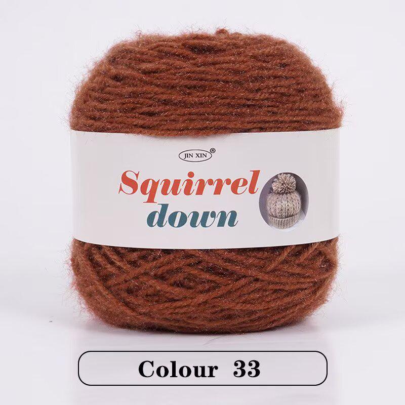 SquirrelWool 150 г Пледовое одеяло ручной вязки из меха белки с дизайном в виде букета роз