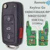 DR 5K0837202AD/AJ/AE/AK... Чип ID48 315/434 МГц Автомобильный Пульт Дистанционного Ключа Для VW Golf 6 Jetta Tiguan Touran Beetle Eos Seat Skoda Fabia