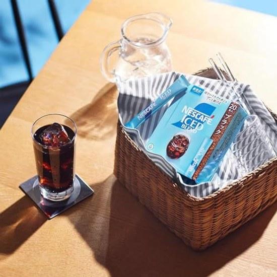 Nescafe Ice Blend Стикер Черный 20 штук Индивидуальная упаковка Кофе Растворимый