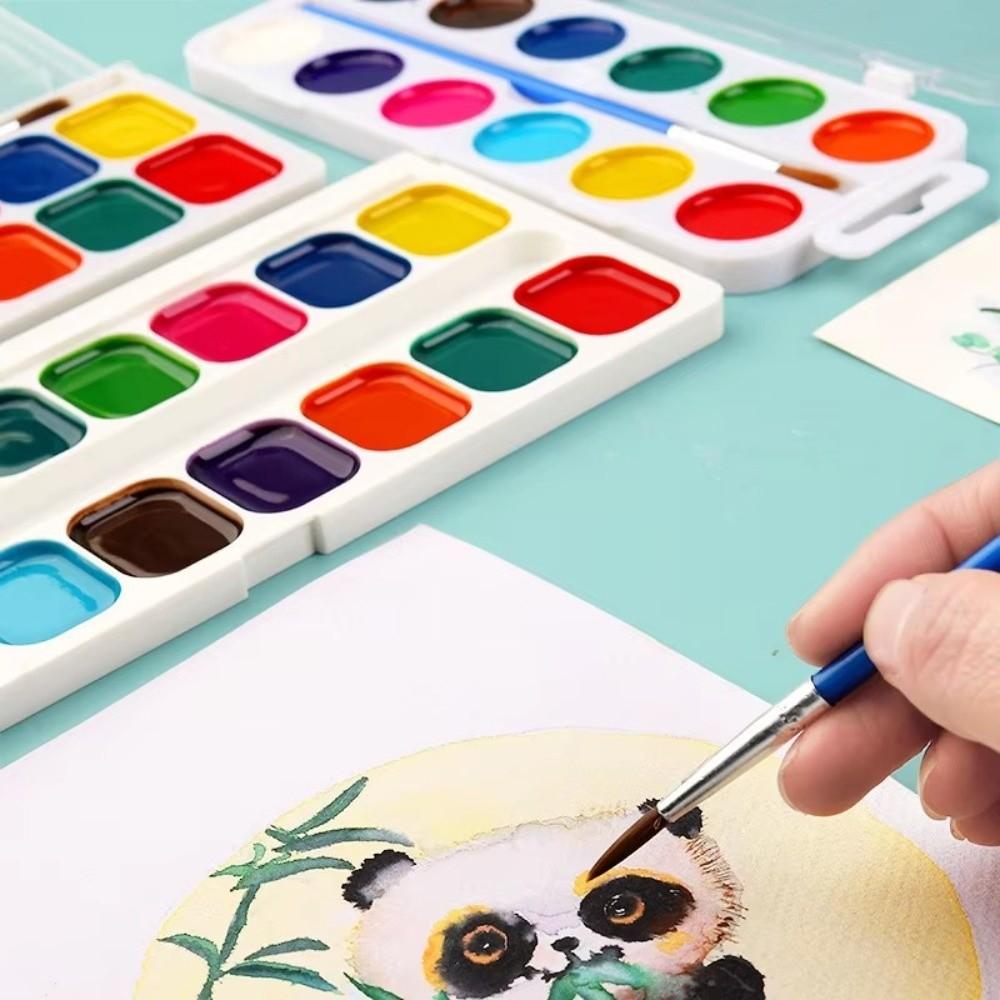 Hand-painted Children's Painting Watercolor Set Solid Watercolor Paints Stationery Accessories