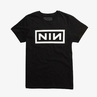Nine Inch Nails Nin Logo Белая футболка унисекс с логотипом Черная