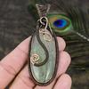 Prehnite Handmade Copper Wire Wrap Jewelry Pendant 3.35 K4J02