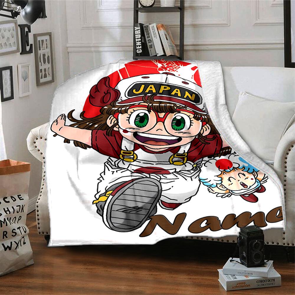 Customiz Name Personality Arale Norimaki Blanket Soft &Warm Sofa Office Bed Travel Lunch Break Blanket, Gift Suitable for All Seasons