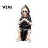 Miniature Ghost Tombstone Figures Halloween Resin Ornaments, Micro Landscape Desktop Decor, Horror Party Table Decor Scene Accessories for Fish