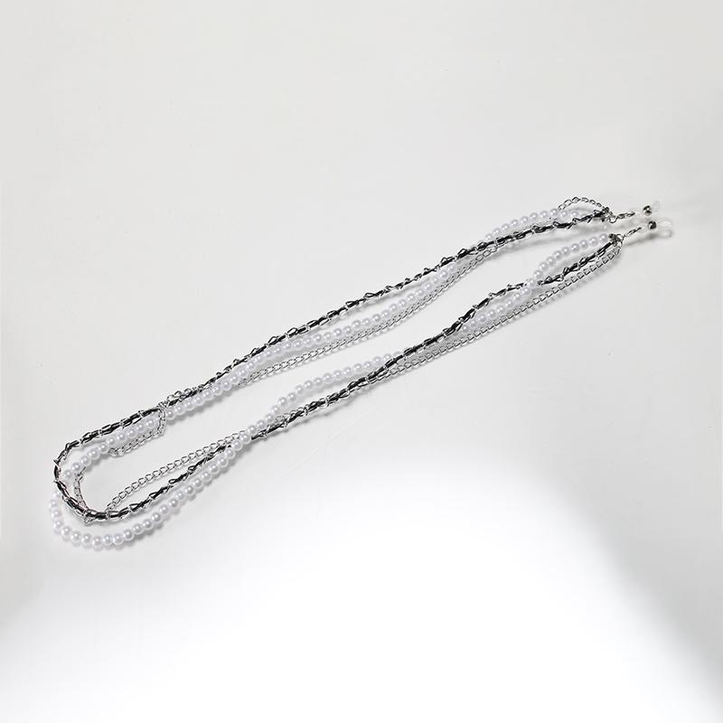 SHAUNA Модная 3-слойная цепочка для очков с венецианской жемчужиной металлическая цепочка для очков