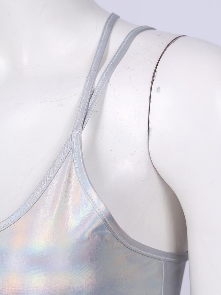 Женские блестящие металлические бретели на спине, с открытой спиной, съемные подушечки, бюстгальтеры для тренировок в тренажерном зале, йоге, жилет, топы