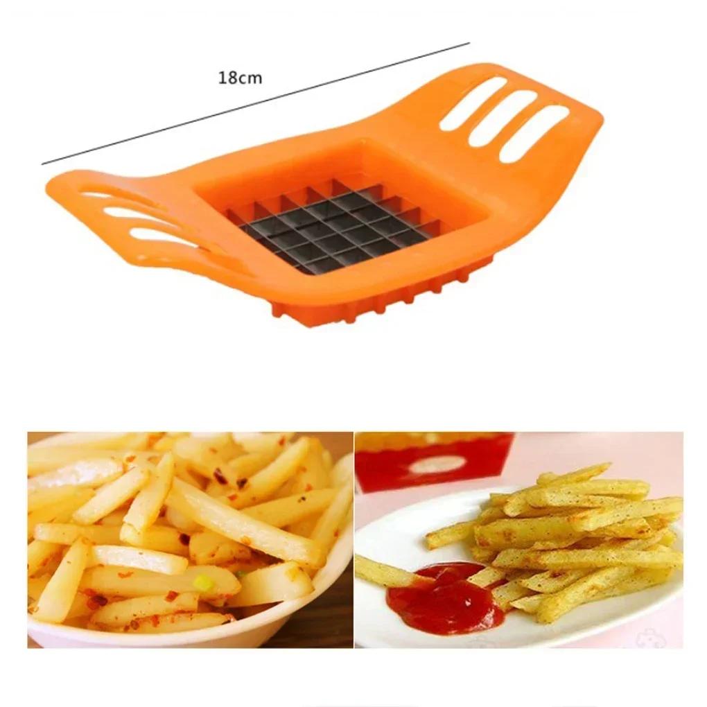 2024New Cooking Potato Cutter Gadgets Potato Chip Stainless Steel Vegetable French Fry Chopper Chips Making Tool Kitchen Gadgets