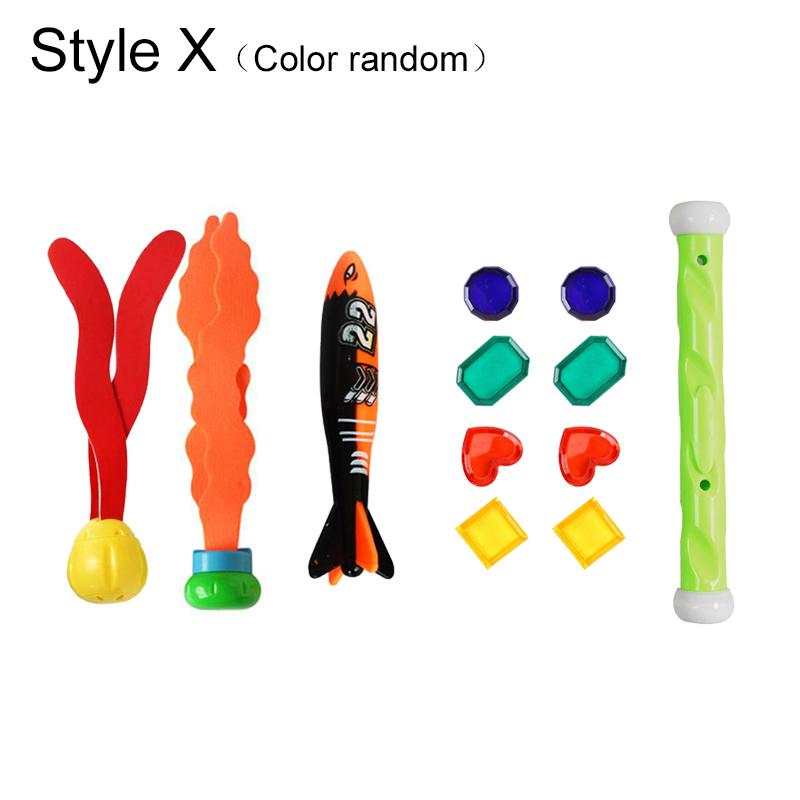 Игрушка для дайвинга Пластиковая Детская Подводное обучение Летний Поплавок Аксессуары для бассейна Торпеда Водоросли Водные игрушки для детей TMZ