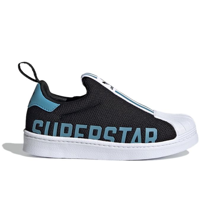 adidas Superstar 360 XJ Black Hazy Blue Детские кроссовки Core-Black Обувь-Белый FX4916