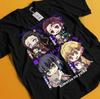 Demon Slayer Shirt Tanjiro Tshirt Zenitsu T-Shirt Muzan Doma Tee Inosuke Nezuko