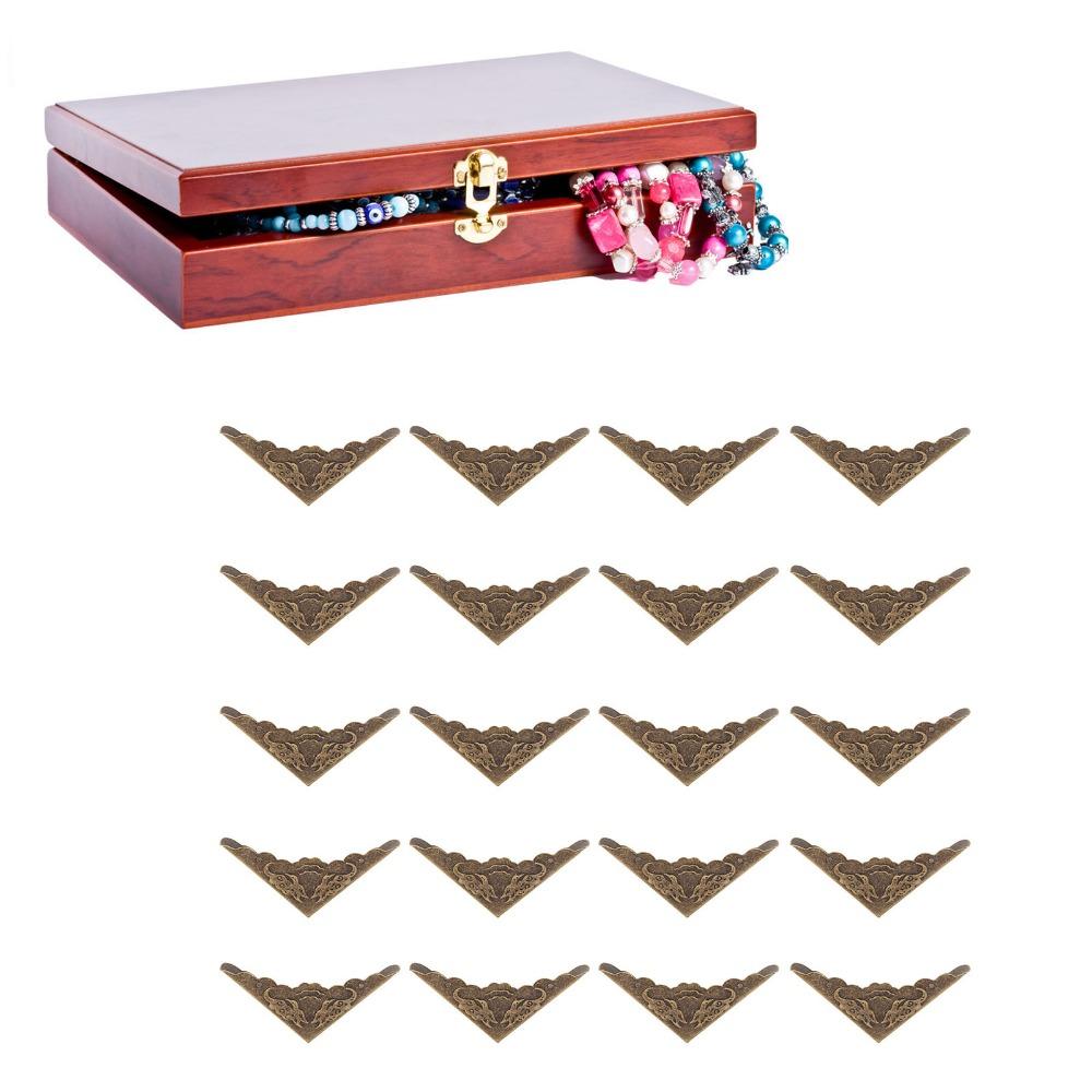40pcs Bronze Corner Protectors Iron Furniture Corner Guard Angle Code Corner Protector Wooden Box