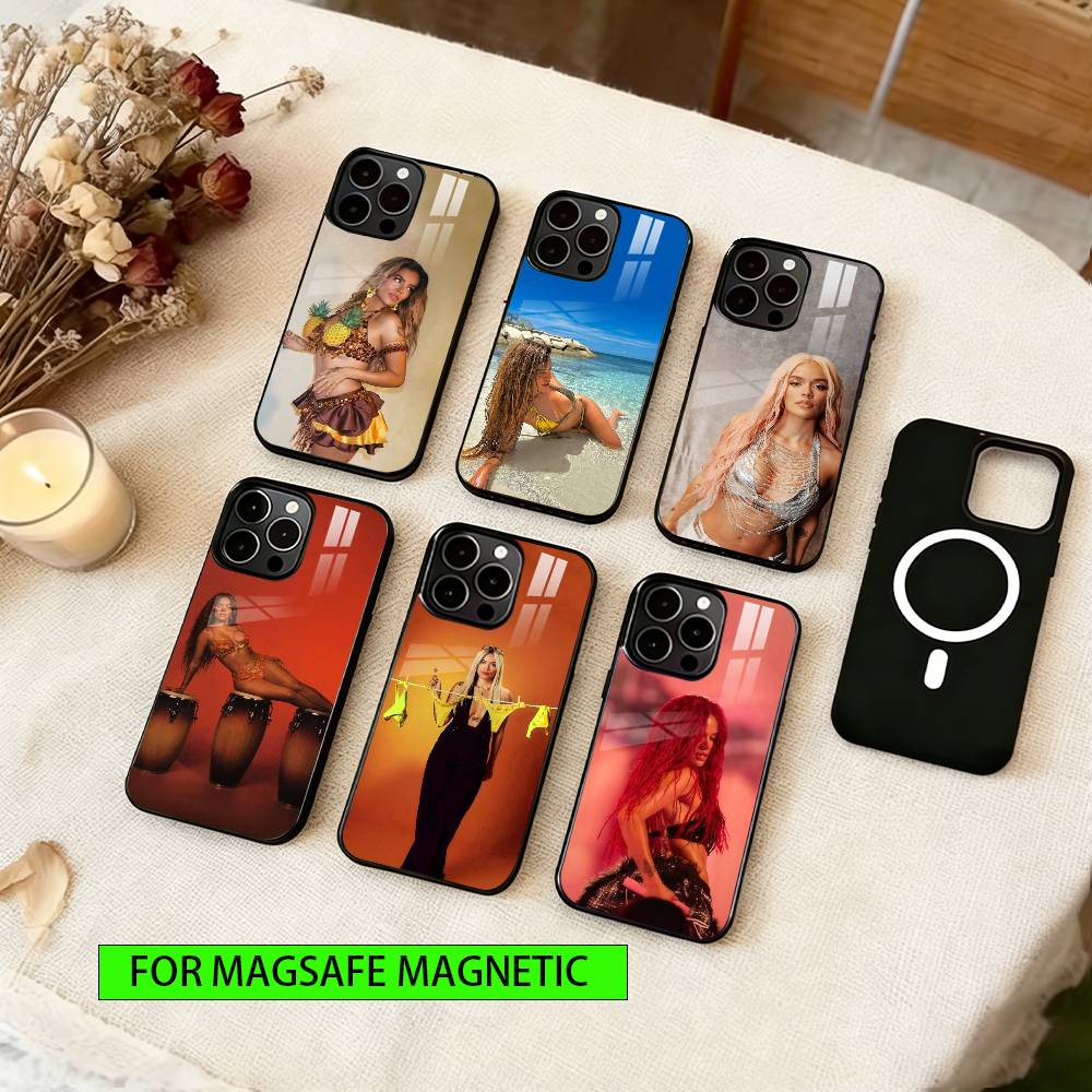Singer Karol G Phone Case For iPhone17,16,15,14,13,12,11 Plus,Pro Magnetic with Magsafe Wireless Charging