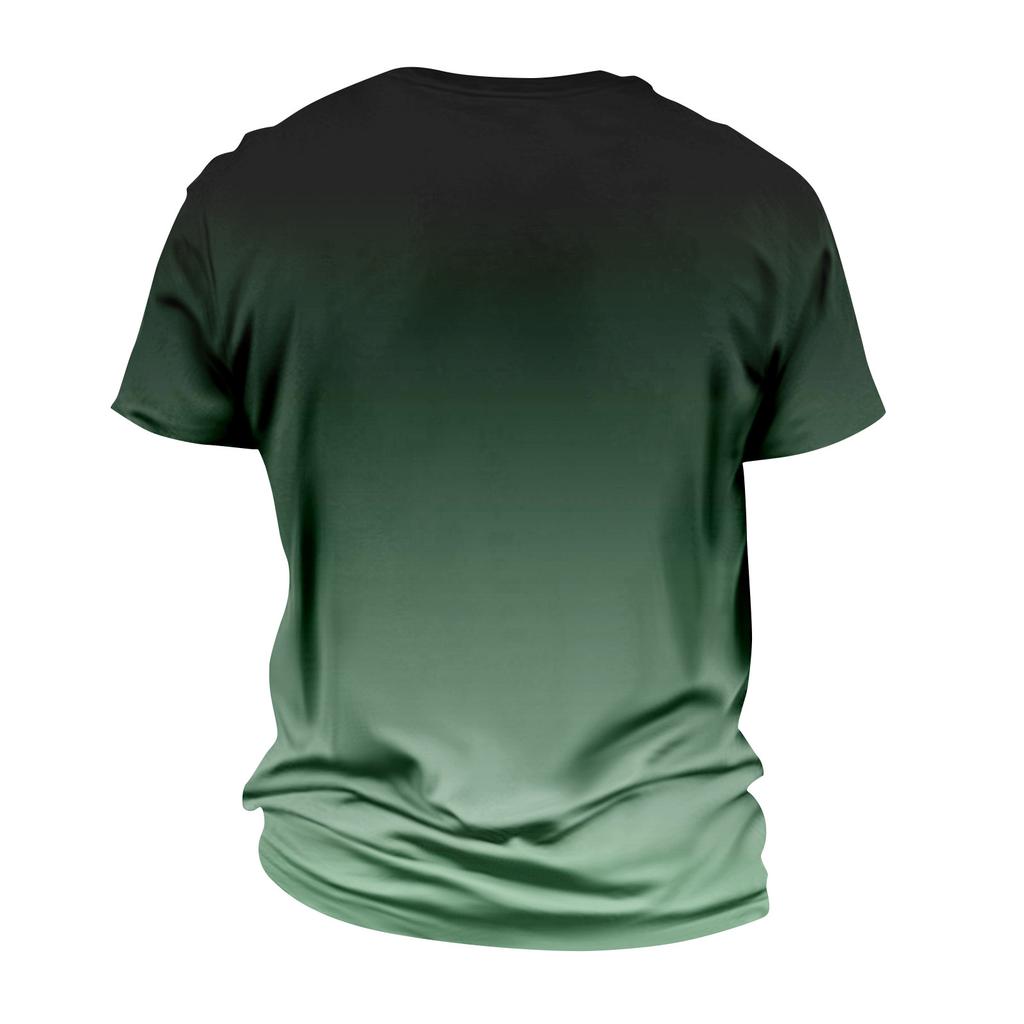 Гавайский принт - мужская повседневная футболка с круглым вырезом и короткими рукавами