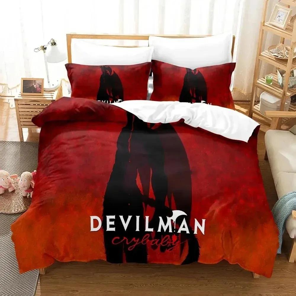 Коллекция постельного белья Аниме Devilman Crybaby Пододеяльник Коллекция для кровати Наволочка Одеяло Размер King Queen Постельное белье для мальчиков и взрослых