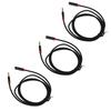 3Pcs Audio Cable 4 Pole 3.5mm Male Nylon Braided Cord for Microphone Phone Sound Card
