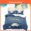 Постельное белье Pokemon Snorlax 3D с цифровой печатью и мультяшным рисунком для детской спальни