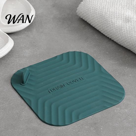 Waterproof Drain Cover Shower Tub Stopper, Silicone Floor with Mosquito Proof Handle, Universal Size Debris Catcher for Kitchen, Bathroom and Laundry