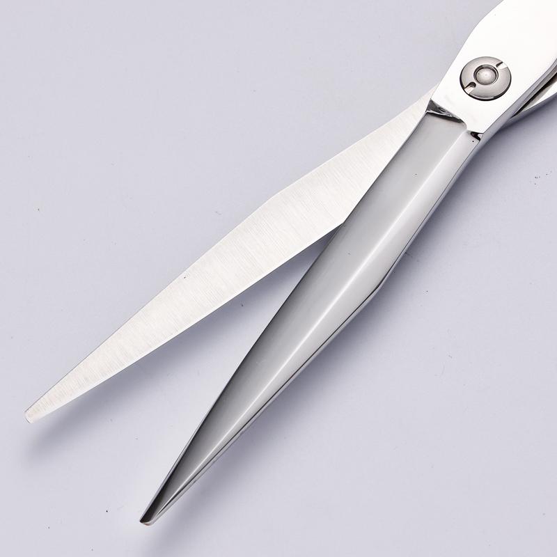 HUASIS HU49 Professional Mirror Polished Stainless Steel 440C Handmade Pet Dog Grooming Cutting Scissors Straight Shears 7inch