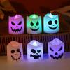 Halloween Ghost Candle Lights Fake Candles Centerpiece Decorative Fall LED Tealight for Eve